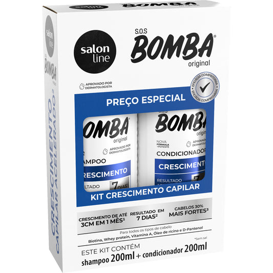 SALON LINE - S.O.S Bomba Original Original Shampoo & Conditioner Kit (200ml x 2)