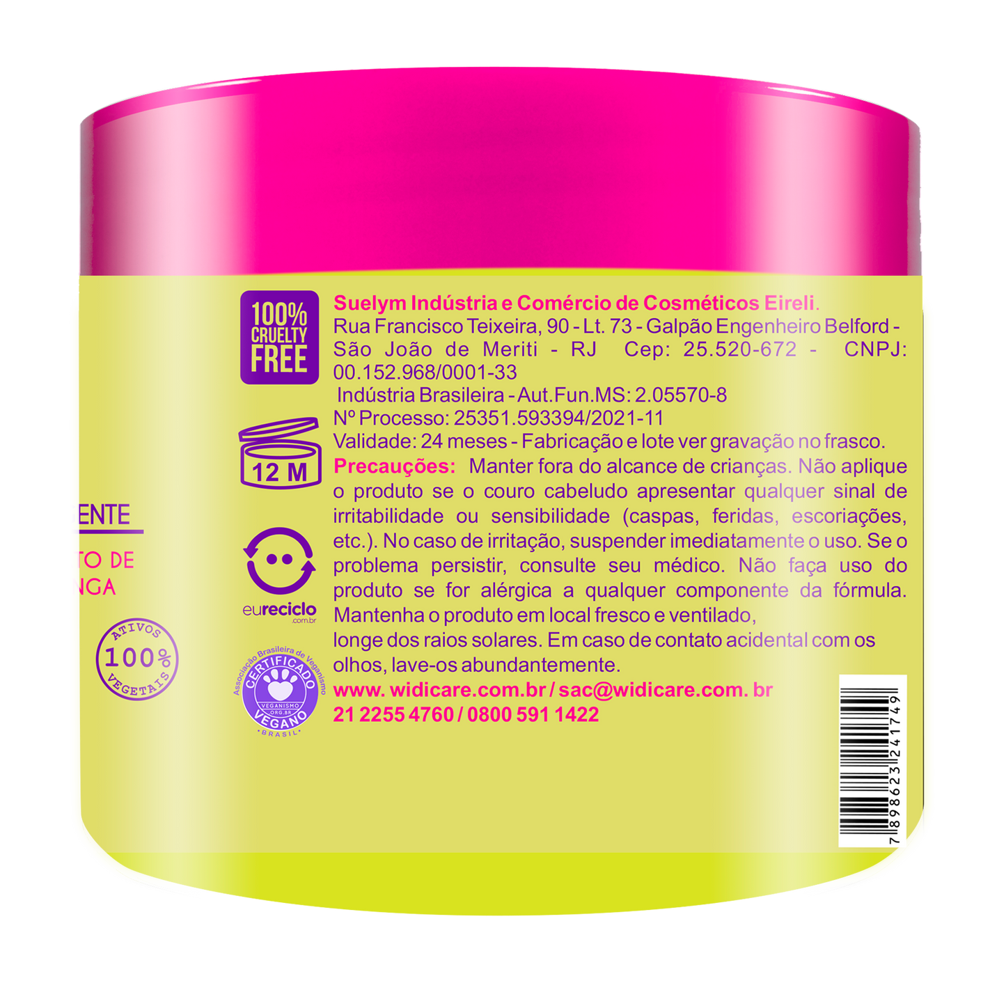 WIDI CARE - PhytoManga Ultra-Nutritive Hair Mask, 500g - Deep Conditioning, Vegan, Suitable for All Hair Types