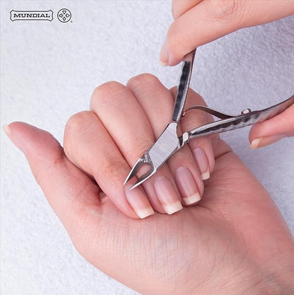 Mundial 722-PRProfessional Cuticle Nipper - High Precision Stainless Steel, Salon Quality, Ergonomic Handle