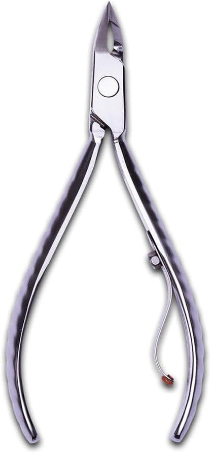Mundial 735-PR Half Jaw Cuticle Trimmer, Stainless Steel Nipper for Cuticles, Rust Resistant, Super Sharp & Precise, Ergonomic Anti-slip handles