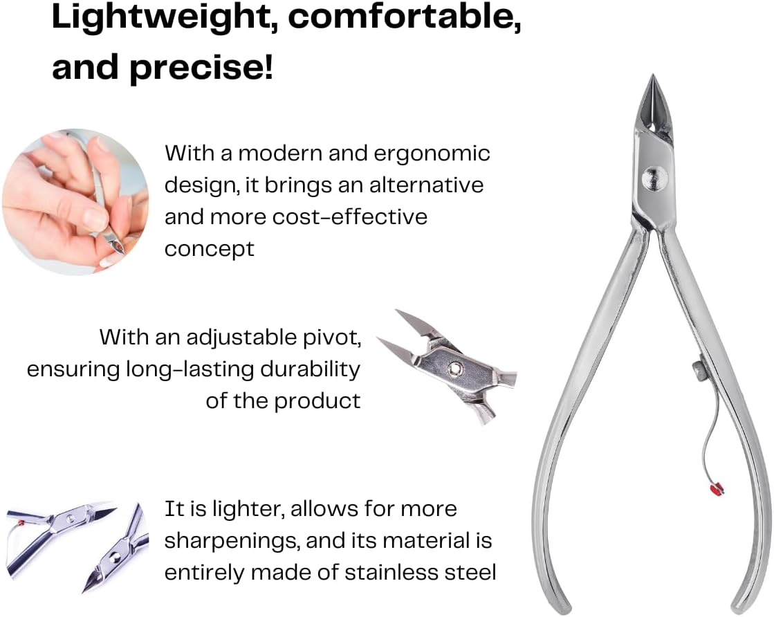 Cuticle Nipper MUNDIAL 777 Professional - Sharpened Nail Care Cuticle Trimmer for Manicure and Pedicure