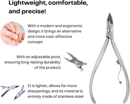 Cuticle Nipper MUNDIAL 777 Professional - Sharpened Nail Care Cuticle Trimmer for Manicure and Pedicure