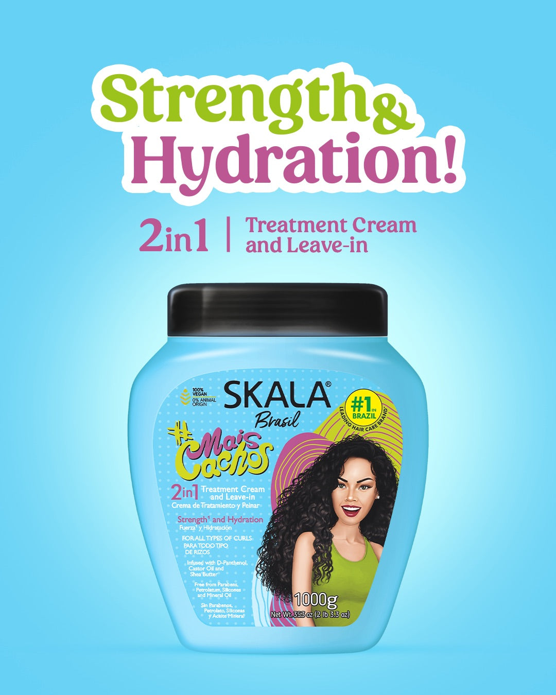 Skala Mais Cachos Perfect Curls 2 in 1 Hair Treatment Conditioning Cream 1000g
