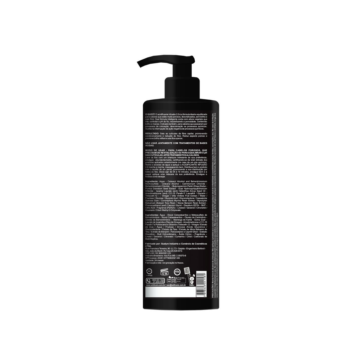 WIDI CARE - Infusion 2.0 Hair Acidifier - pH Balancing Treatment for Porous, Dull, and Frizzy Hair - Ideal for Chemically Treated Hair - 300g