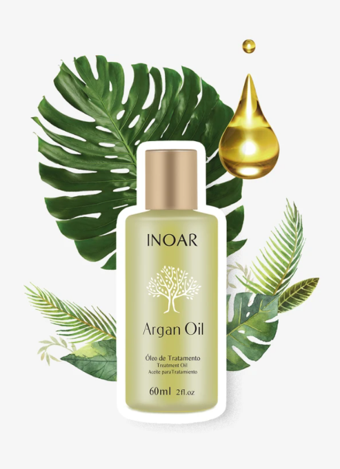 INOAR Argan Oil System – Shampoo, Conditioner, Mask, Defrizzing Hair Cream and Oil - Complete Hair Care Bundle