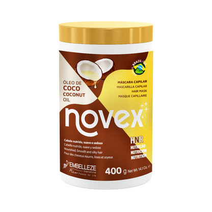 NOVEX Coconut Oil Hair Mask 400g with Pure 100% Organic Coconut Oil