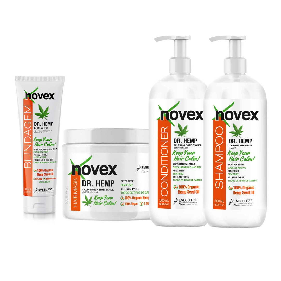 Novex Doctor Hemp Kit –  Frizz Control Hair Care Routine