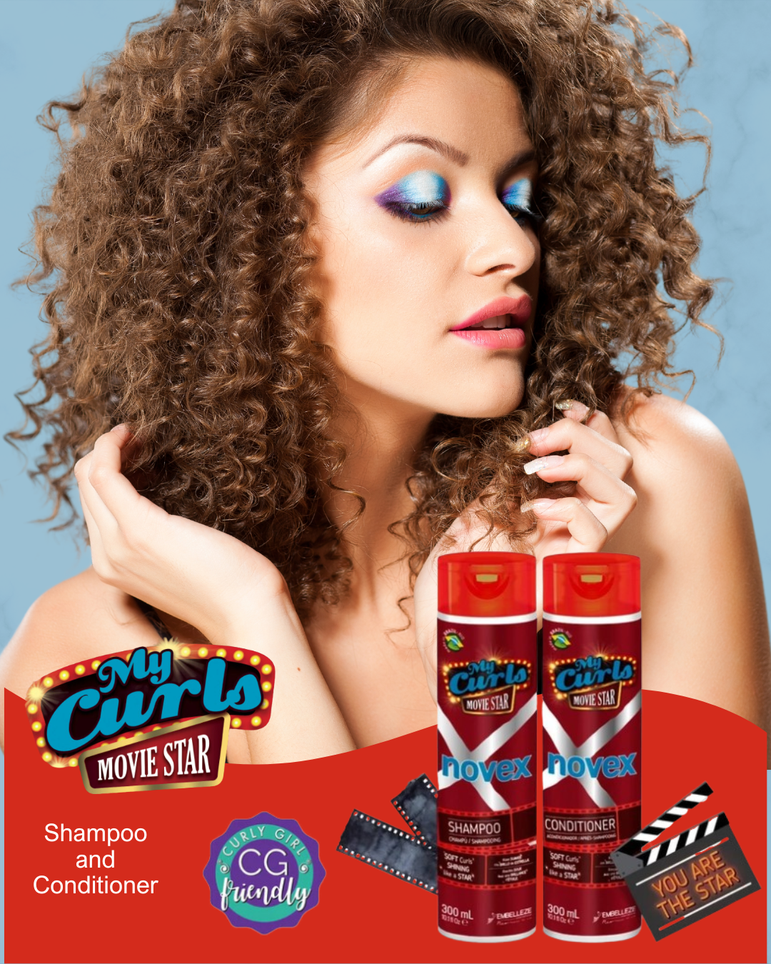 Novex My Curls Movie Star Shampoo and Conditioner Kit (300ml x 2)