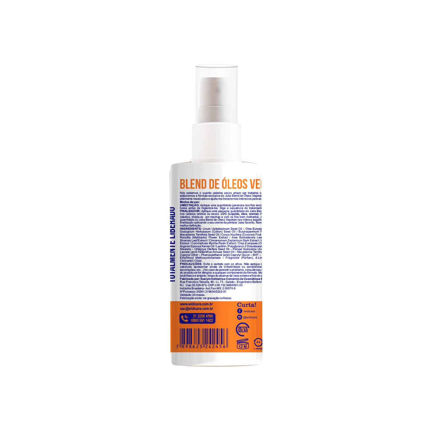 WIDI CARE - Mane Blend of Vegetable Oils - Intensive Hydration and Shine Treatment for Dry Hair, 60ml