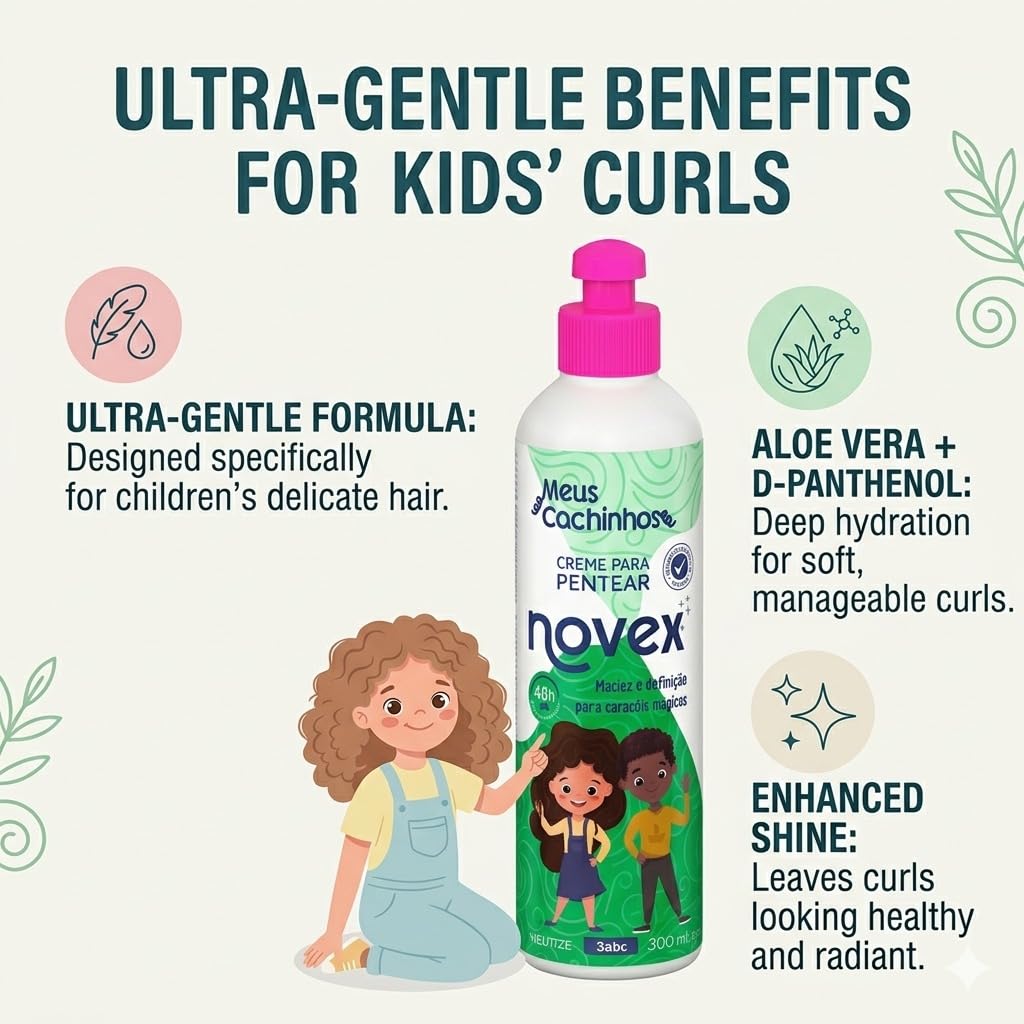 Novex My Little Curls Leave-In 10.1oz/300ml | Kids Curl Detangler