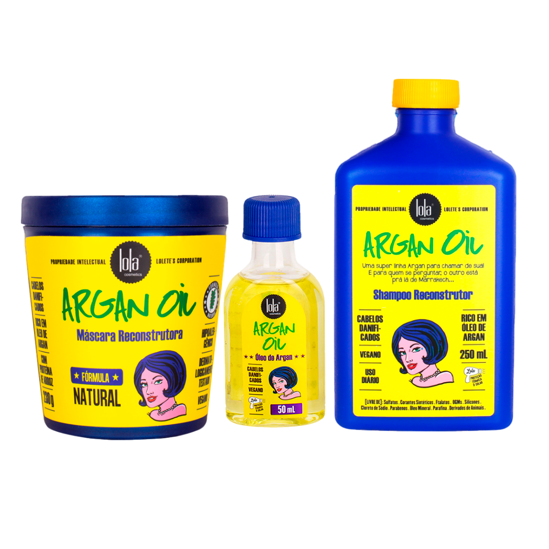 LOLA - Argan Oil Super Repair Kit, Shampoo, Mask and Oil