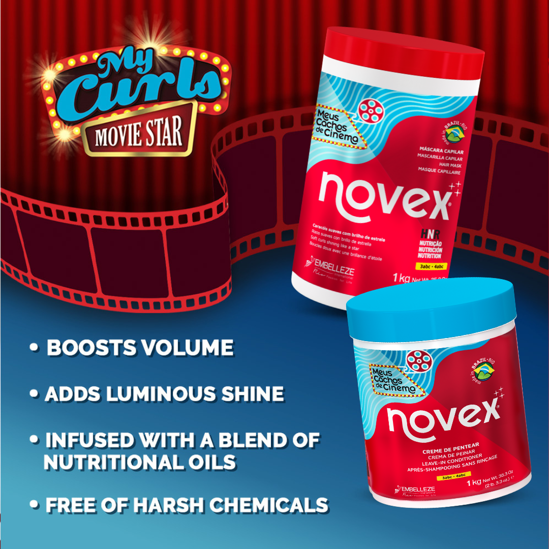 Novex My Curls Movie Star Leave-in Conditioner – Hydrating & Curl-Defining Hair Cream (1kg)