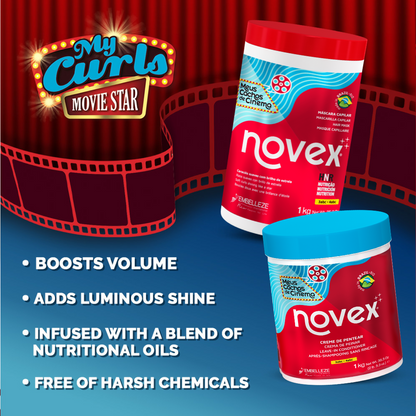 Novex My Curls Movie Star Leave-in Conditioner – Hydrating & Curl-Defining Hair Cream (1kg)