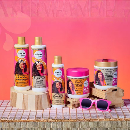 SALON LINE S.O.S Curls Ready‑to‑Go Complete Curl Care Kit – Ultra Gloss + Anti‑Frizz Routine for Defined, Hydrated & Frizz‑Free Curls