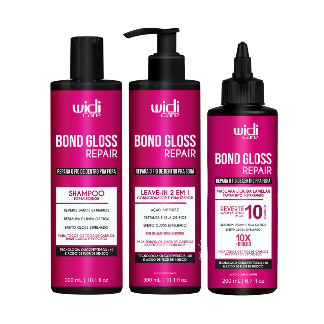 Widi Care Bond Gloss Repair 3-Step Hair Routine