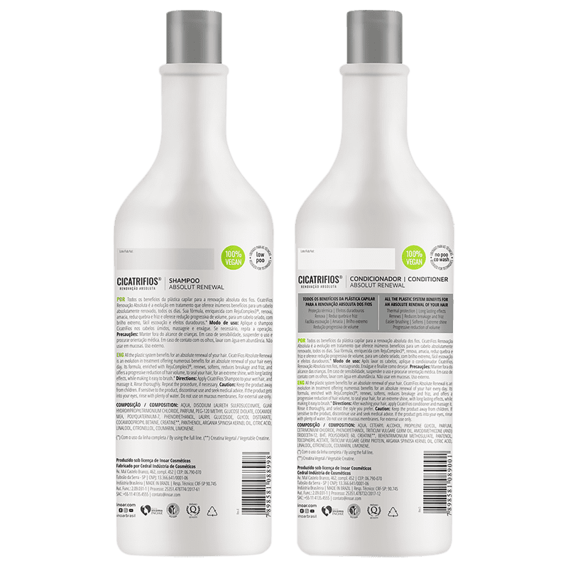 Inoar Cicatrifios Hair Care Kit - Shampoo, Conditioner and Hair Mask