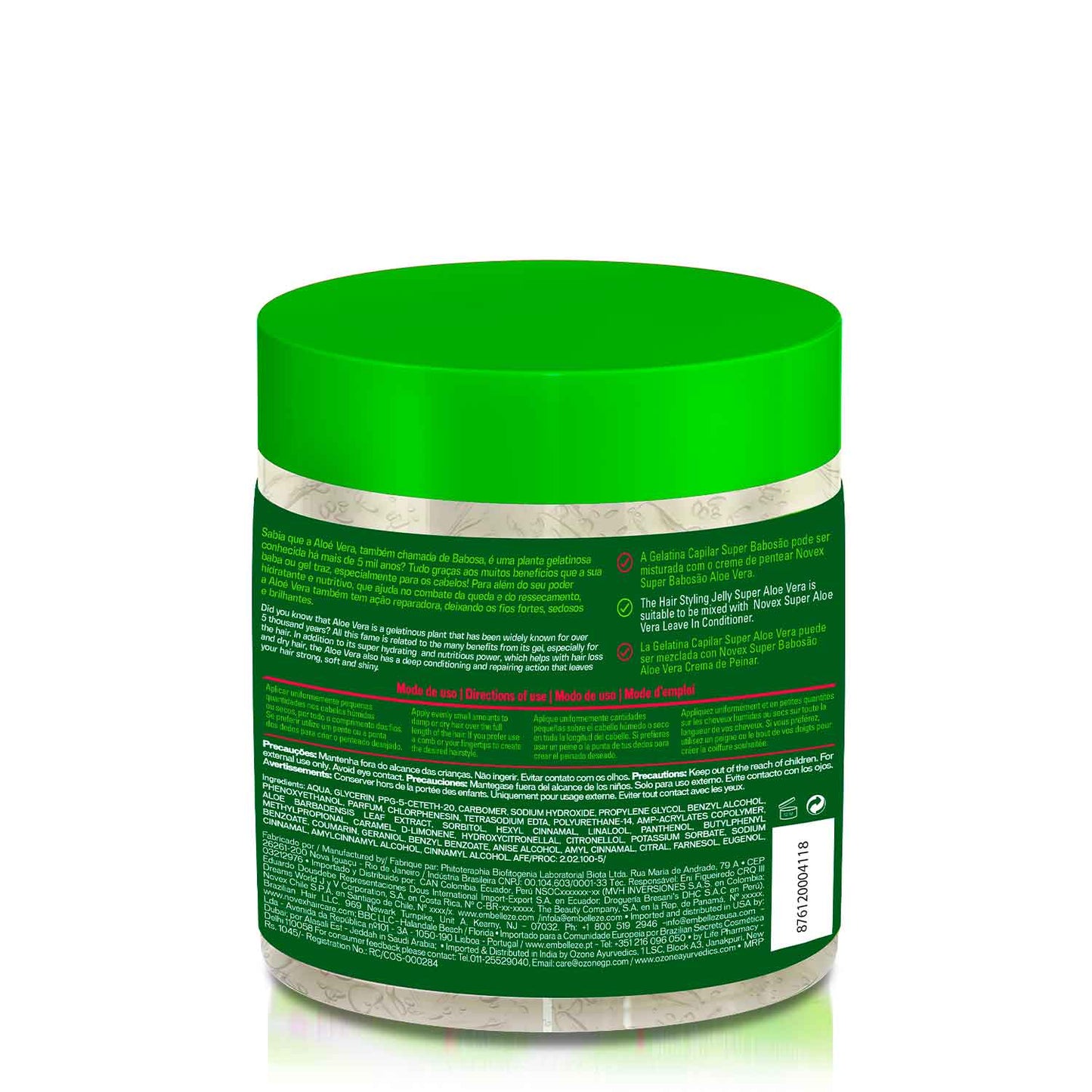 Novex Super Aloe Vera Fixing Jelly 17.6oz/500g