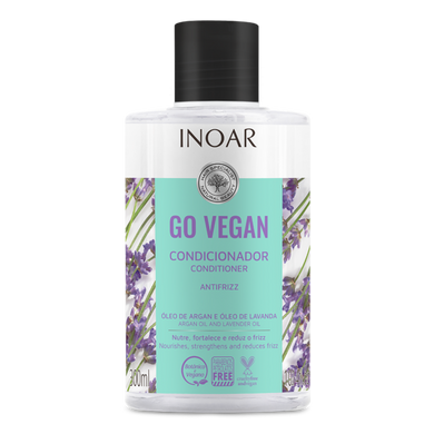 Inoar Go Vegan Anti frizz Conditioner, Argan and Lavender Oil